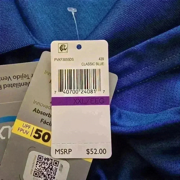 PGA tour airflux classic blue polo size XXL NWT - Picture 9 of 9